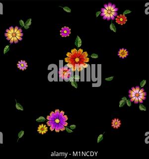 Abstract Flower. Printable flower Embroidery pattern design Stock Vector  Image & Art - Alamy