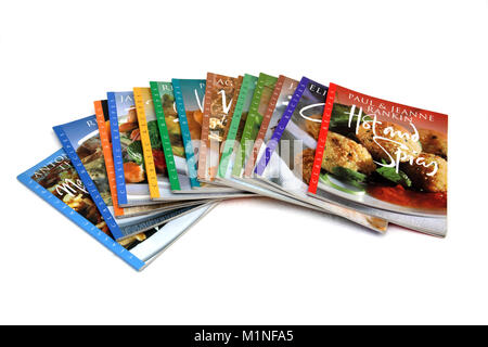A Collection Of Cookery Books Stock Photo