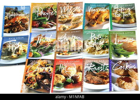 A Collection Of Cookery Books Stock Photo