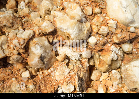 close up natural coloured patterns in the sandstone rock Stock Photo