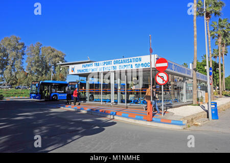 Paphos Bus Routes Map.pdf Buses and bus station Paphos, Cyprus Stock Photo - Alamy