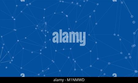 Global network connections with points and lines Stock Vector