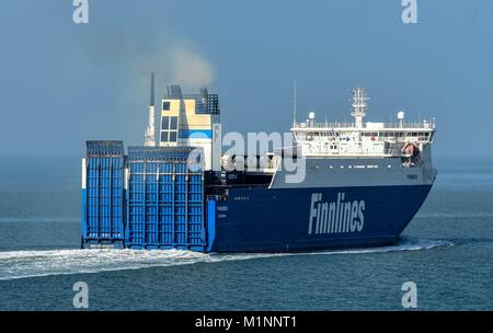 Finnlines Ferry on the North-Sea, Thamesport, Great Britain, Aug. 27, 2017. | usage worldwide Stock Photo
