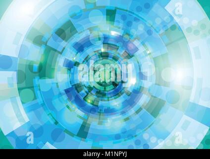 Blue and cyan circles Stock Vector