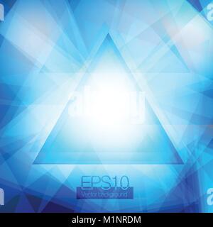 Blue abstract triangles Stock Vector