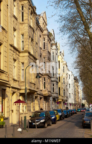 Germany, Cologne, houses at the Weissenburg street in the Agnes district.  Deutschland, Koeln, Haeuser in der Weissenburgstrasse im Agnesviertel. Stock Photo