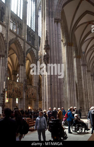 Germany, Cologne, inside the cathedral.  Deutschland, Koeln, im Dom. Stock Photo