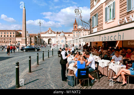 Bar Canova at Piazza del Popolo Square, Rome, Italy Stock Photo