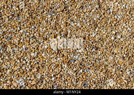 Circular plastic stabiliser on a gravel footpath in Monocacy National Battlefield, Frederick, MD, USA Stock Photo
