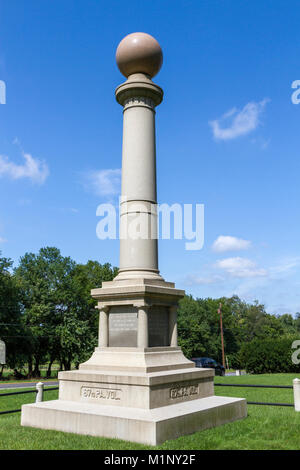 The Pennsylvania Memorial in Monocacy National Battlefield, Frederick, MD, USA Stock Photo