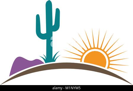 Arizona Desert Vector Illustration Stock Vector