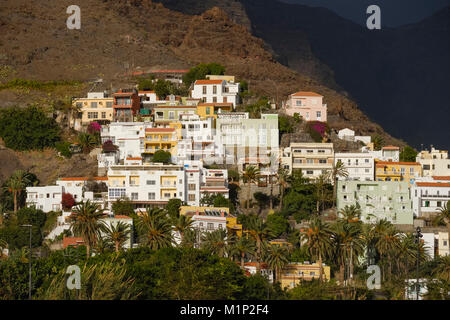 View of La Calera,Valle Gran Rey,La Gomera,Canary Islands,Spain Stock Photo