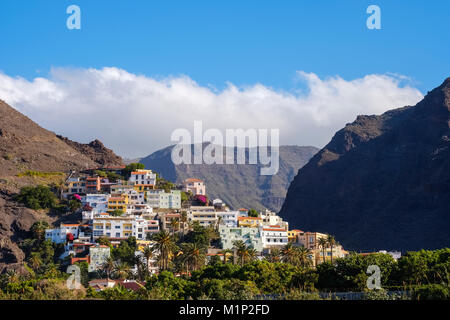 View of La Calera,Valle Gran Rey,La Gomera,Canary Islands,Spain Stock Photo