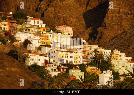 View of La Calera,Valle Gran Rey,La Gomera,Canary Islands,Spain Stock Photo