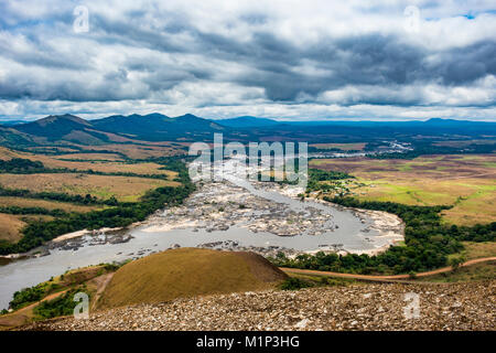 View over the Ogoolle River, Lope National Park, UNESCO World Heritage Site, Gabon, Africa Stock Photo