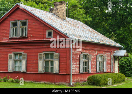 Old 19th century wooden family house, Latvian Ethnographic Open Air Museum, Riga, Latvia, Europe Stock Photo