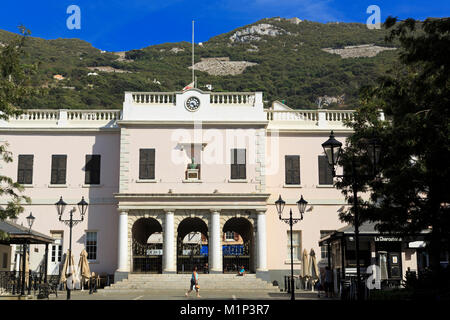 John McIntosh Square, Gibraltar, United Kingdom, Europe Stock Photo