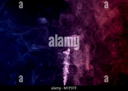 Cloud of smoke of purple, pink isolated background. Background from the smoke of wipe Stock Photo