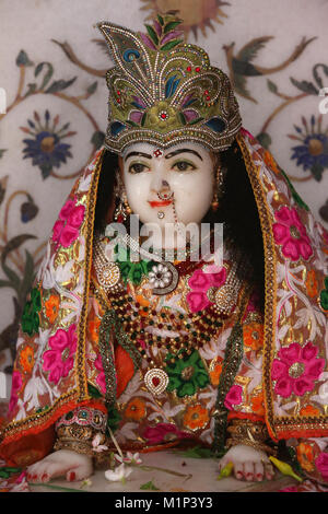 Hindu temple murthi (statue) depicting Radha, Uttar Pradesh, India, Asia Stock Photo