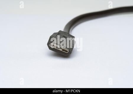 A USB 3.0 Micro-B 10-Pin Plug Stock Photo