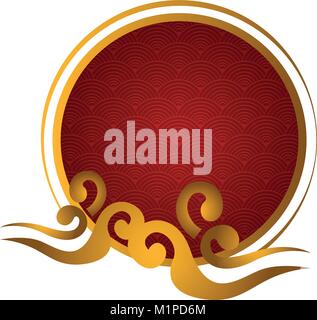 Empty chinese label Stock Vector