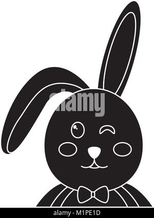 rabbit or bunny wink icon image  Stock Vector