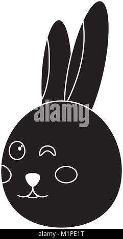 rabbit or bunny wink icon image  Stock Vector