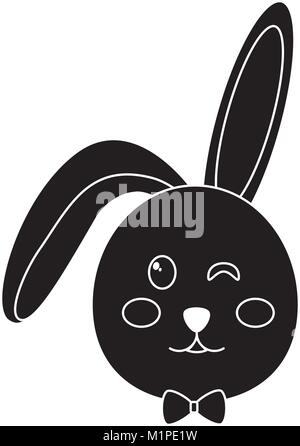 rabbit or bunny wink icon image  Stock Vector