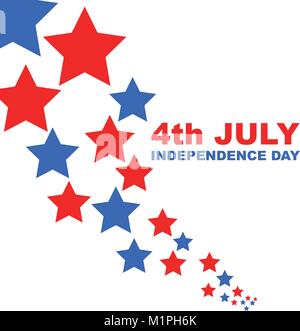 4th of July Independence Day Vector Banner USA Flag Design for Social ...