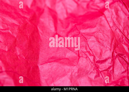 Scrunched Up Pink Tissue Paper Crumpled Background Stock Photo