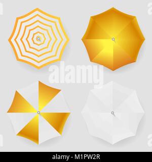 Download Front round umbrella mockup, realistic style Stock Vector ...