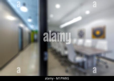 Blurred background of conference room interior Stock Photo