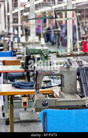 Textile industry factory in Gaborone , Botswana, Africa, industrial sewing machines, elastic machines, Stock Photo