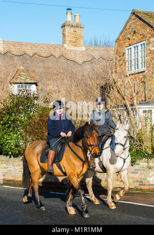 Country life at the pretty village of Hemingford Abbots, Cambridgeshire, England, UK. Stock Photo