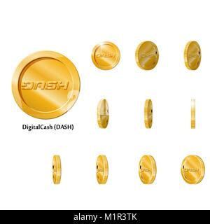 Gold Rotate dash Frames Stock Vector