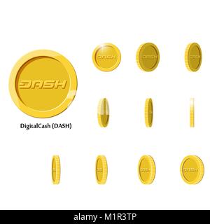 Gold Rotate dash Frames Stock Vector