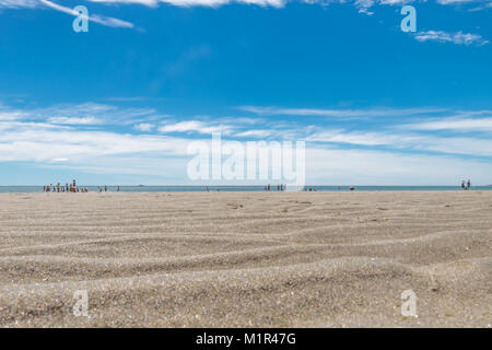 Puerto Madryn beach, sun, waves and sand, beautiful day Stock Photo