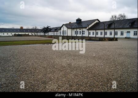 Dachau Concentration Camp Memorial Site, Dachau, Bavaria, Germany Stock Photo