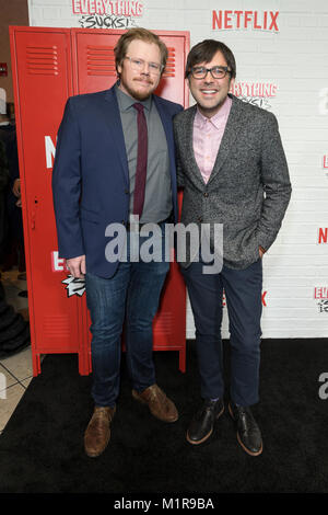 New York, NY - January 31, 2018: Ben York Jones and Michael Mohan attend Netflix premiere Everything Sucks! season 1 at AMC 34th street Credit: lev radin/Alamy Live News Stock Photo