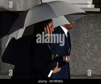 London, UK. February 1, 2018.  Meghan Markle and HRH Prince Harry (of Wales) attending the Endeavour Fund Awards at Goldsmiths' Hall, London  on February 1, 2018 Credit: Paul Marriott/Alamy Live News Stock Photo