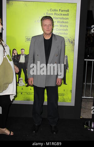 WESTWOOD, CA - OCTOBER 01: Christopher Walken arrives at the Los Angeles premiere of 'Seven Psychopaths' at Mann Bruin Theatre on October 1, 2012 in Westwood, California.   People:  Christopher Walken Stock Photo