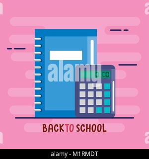 school supplies set icons Stock Vector