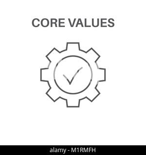 Core Values with Social Responsibility Image - Business Ethics & Trust Stock Vector