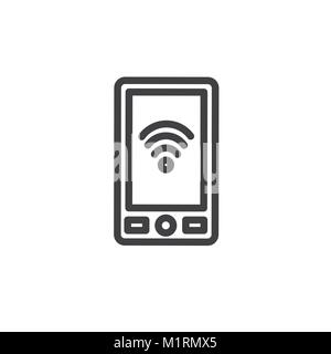 Mobile phone with Voice Biometrics that Recognize Sound w Soundwaves Stock Vector