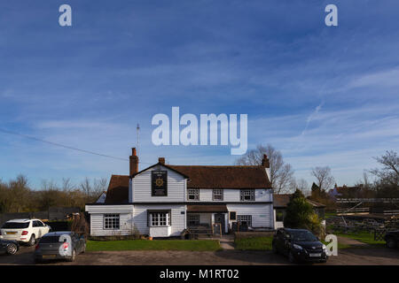 Ferry Boat Inn in North Fambridge, Essex on a Bright Sunny January Day Stock Photo