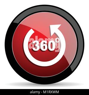 Panorama vector icon. Modern design red and black glossy web and mobile applications button in eps 10 Stock Vector