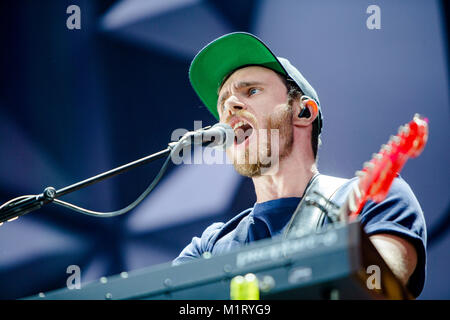 The Irish singer, songwriter and folk musician James Vincent McMorrow performs a live concert at the Norwegian music Cloud Nine Festival 2016 in Bergen. Norway, 20/08 2016. Stock Photo