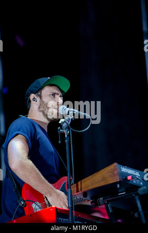 The Irish singer, songwriter and folk musician James Vincent McMorrow performs a live concert at the Norwegian music Cloud Nine Festival 2016 in Bergen. Norway, 20/08 2016. Stock Photo