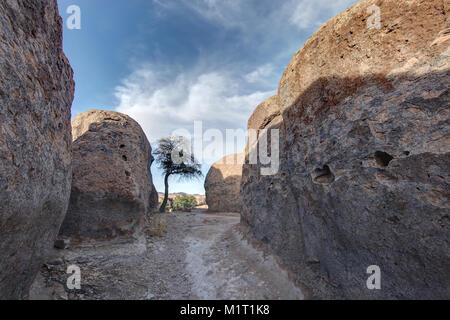 Geological formations at City of Rocks, New Mexico, USA. Stock Photo