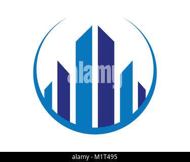 Abstract City Living Realty Symbol Vector Graphic Logo Design Stock Vector